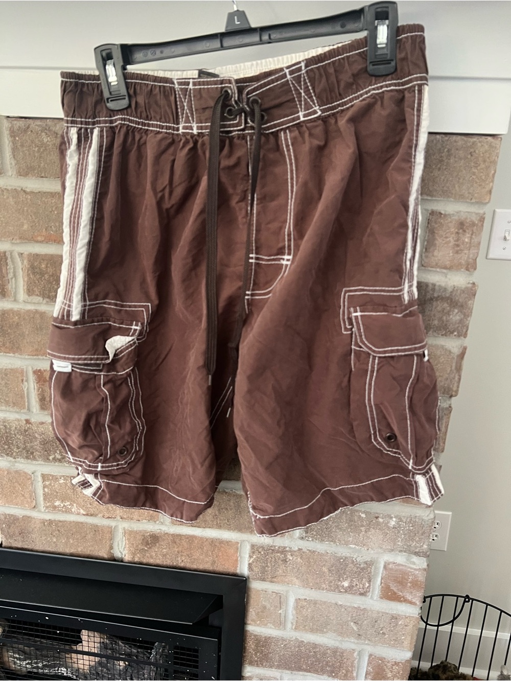 Arizona Jean Company Brown Swim Trunks with Cargo Pockets